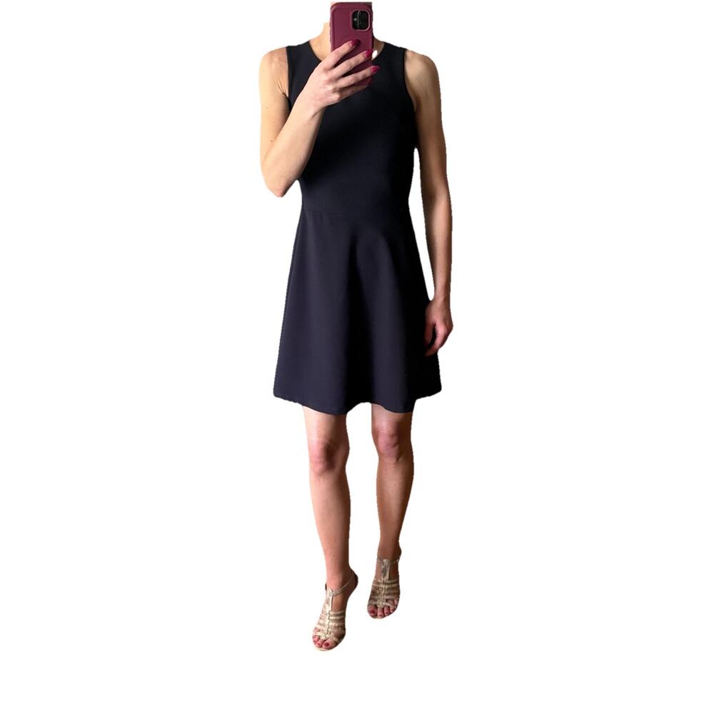 MADEWELL Sleeveless ADORE Above Knee Lined Zip Fit Flare A-Line Dress NAVY SZ 0